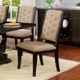 Furniture of America® Patience 2-Piece Beige/Dark Walnut Dining Side Chair Set-2