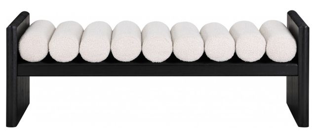 Meridian Furniture Waverly Cream/Black 52" Upholstered Bench-1