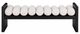 Meridian Furniture Waverly Cream/Black 52" Upholstered Bench-1