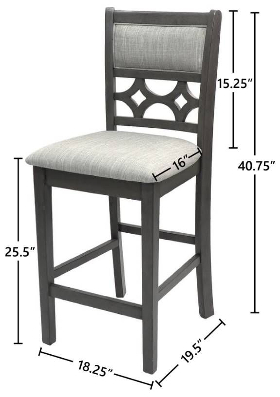 New Classic® Home Furnishings Mitchell 5-Piece Gray Counter Dining Set-3