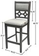 New Classic® Home Furnishings Mitchell 5-Piece Gray Counter Dining Set-3