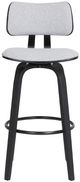 Armen Living Pico Light Gray/Black Swivel Counter Stool-1