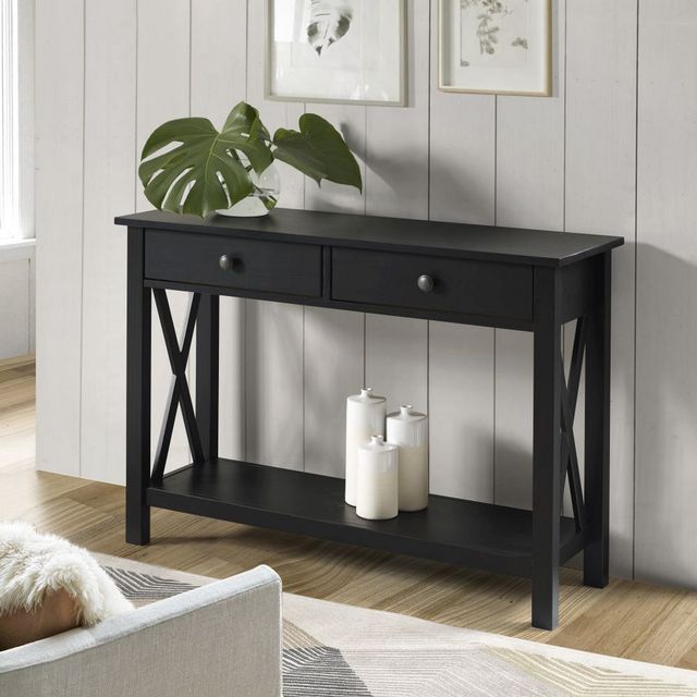 Linon Davis Black Console Table-4