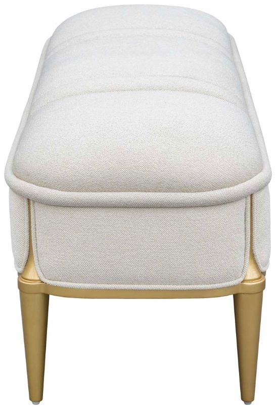 Michael Amini® Scotts Square Light Champagne Accent Bench-4