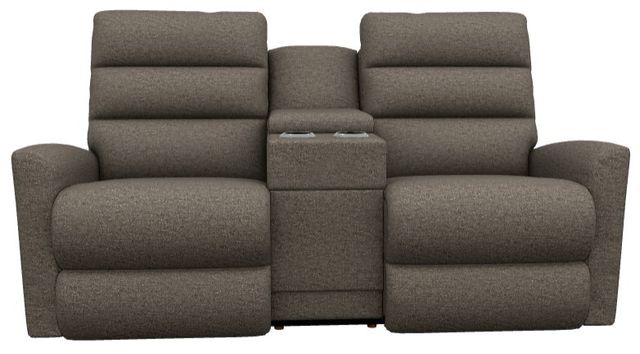 La-Z-Boy® Liam Mocha Power Wall Reclining Loveseat with Console, Headrest, and Lumbar-1