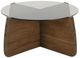 Rowe® Nova Round Glass Cocktail Table with Sesame Base-2