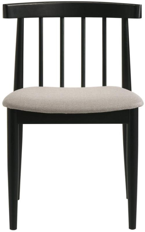 Coaster® Cullen 2-Piece Black/Wheat Dining Side Chair Set-4