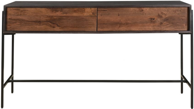 Moe's Home Collection Tobin Brown Console Table with  Iron Base-1