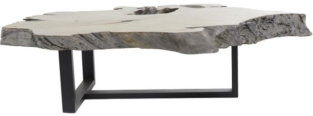 Deco Marche U Select Gray Coffee Table with Black Base-1