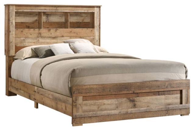 American Wholesale Furniture Salt Creek Rustic Sand Full Bookcase Bed
