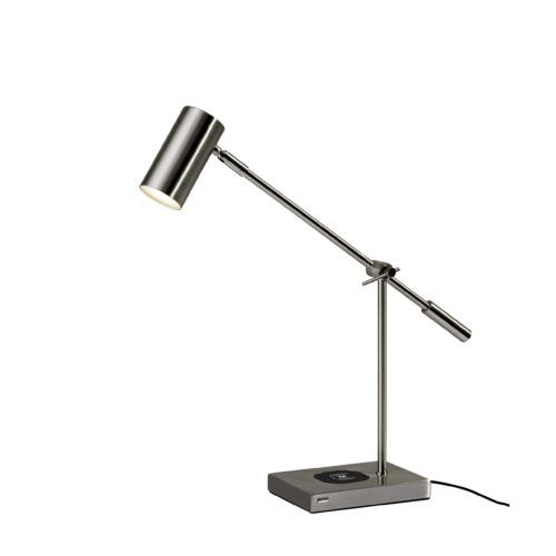 Adesso® Collette AdessoCharge Brushed Steel LED Desk Lamp-0