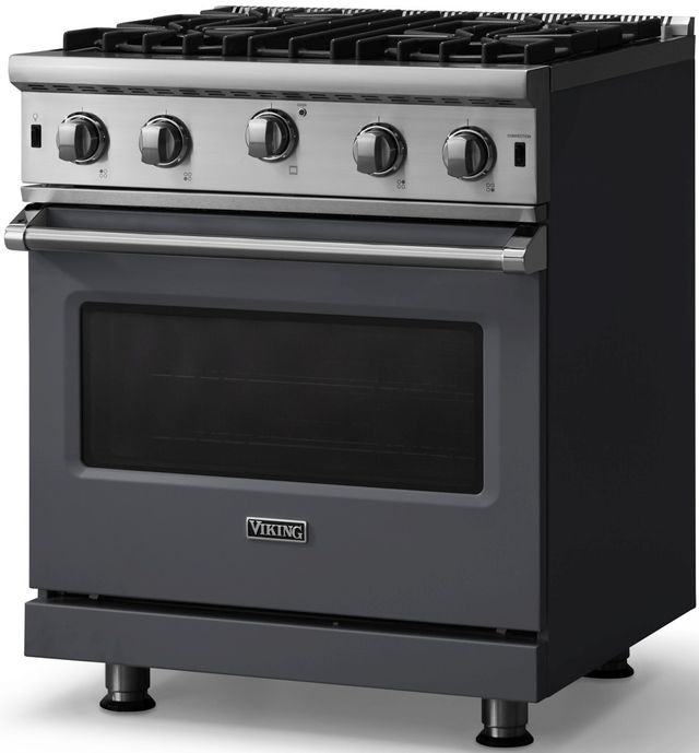 Viking® 5 Series 30" Cast Black Pro Style Gas Range-2