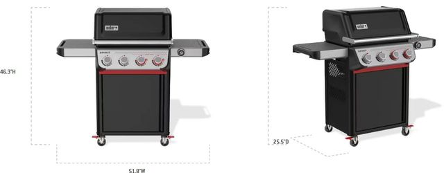Weber® Spirit® EX-425C 4-Burner Black Smart Freestanding Liquid Propane Grill-1