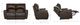 La-Z-Boy® Cassian Dark Chocolate Leather Manual Reclining Loveseat-2