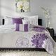Olliix by Madison Park 6 Piece Purple King/California King Lola Reversible Cotton Printed Coverlet Set-1
