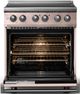 Viking® 5 Series 30" Blush Pro Style Induction Range with Polished Chrome Trim-1