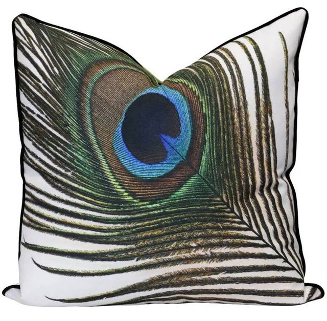 StyleCraft Norman Wyatt Home Peacock 24x24 Throw Pillow Robert