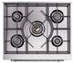 Ilve® Nostalgie II Noblesse 30'' Stainless Steel Pro Style Dual Fuel Range with Chrome Trim-2