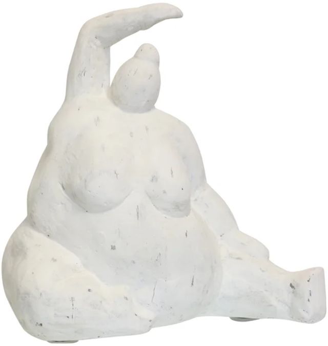 Stylecraft White 11" Sumo Yoga Statue-0