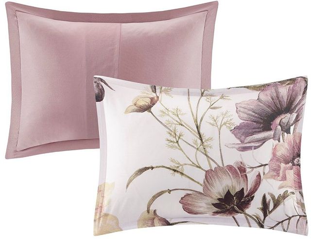 Olliix by Madison Park 8 Piece Blush King Cassandra Cotton Printed Comforter Set-2
