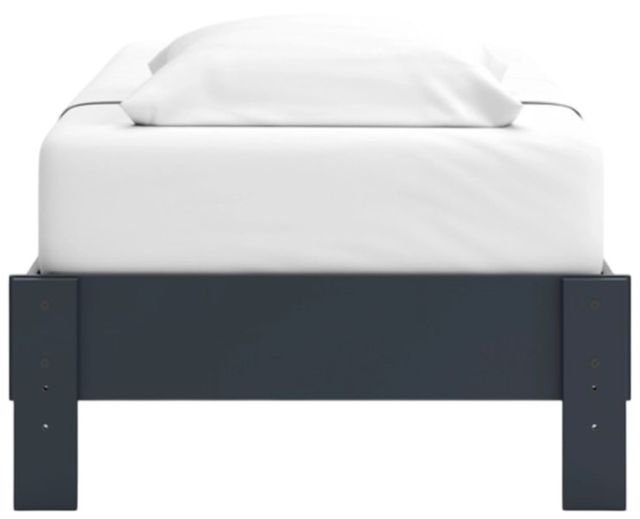 Signature Design by Ashley® Simmenfort Matte Navy Blue Twin Platform Bed-4