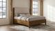 Coaster® Adderley Cream/Warm Brown Eastern King Upholstered Panel Bed-1