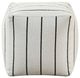 Homelegance® Easley Black/Off-White Square Pouf-2