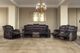 New Classic® Home Furnishings Willow Brown Dual Manual Reclining Loveseat-1
