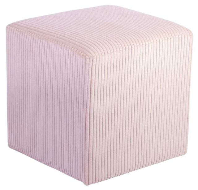 Meridian Furniture Roy Pink Square Ottoman-0