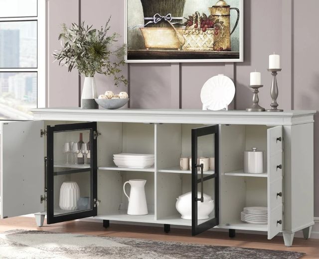 Parker House® Domino Black/Cottage White 84" Console-2