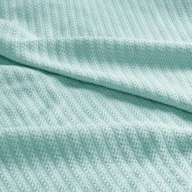 Olliix by Madison Park Liquid Cotton Seafoam King Blanket-1