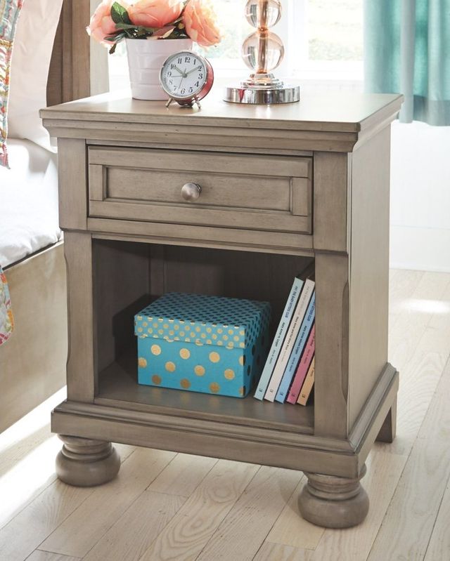 Signature Design by Ashley® Lettner Light Gray Nightstand-4