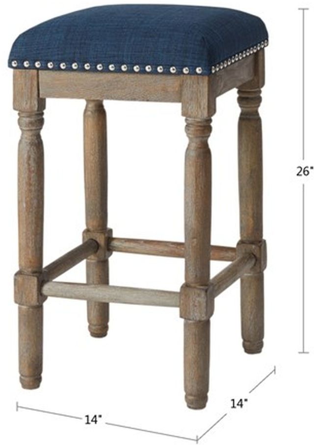 Olliix by Madison Park Navy Cirque Counter Stool Set of 2-1