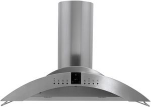 Front view of the Monogram® 36" Chimney Wall Ventilation