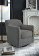 Signature Design by Ashley® Bradney Smoke Swivel Accent Chair-4