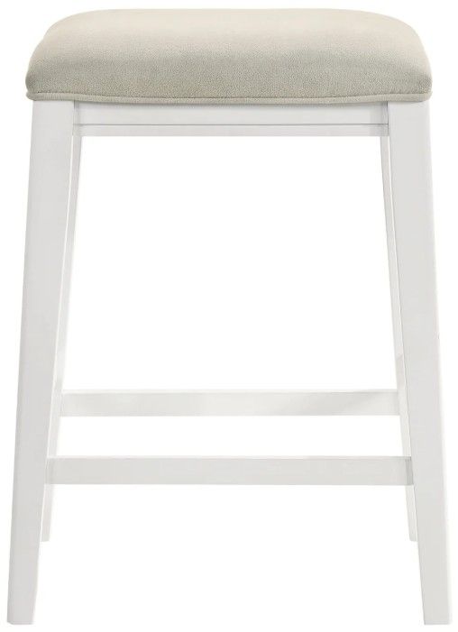 Armen Living Jane 3-Piece Dune Cloud/White Counter Stool Set-2