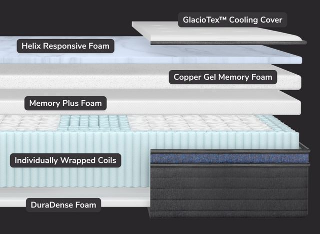 Helix Sleep Luxe Midnight Hybrid Medium Pillow Top Queen Mattress in a Box-7
