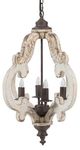 A & B Home Antique Off-White/Dark Bronze Chandelier-1