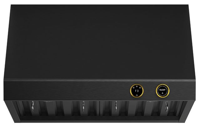 Kucht Professional Gemstone™ 36" Titanium Stainless Steel Under Cabinet Range Hood with Gold Accents-0