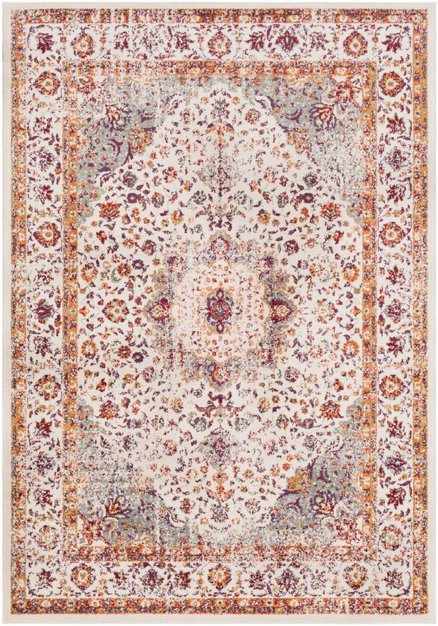 Surya Chelsea Bright Orange Multi 5'x7' Area Rug-0