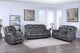 New Classic® Home Furnishings Morello Gray Power Reclining Console Loveseat-1