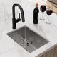 Elka Crosstown® Polished Satin 13.5" Single Bowl Undermount Bar Sink Kit-2