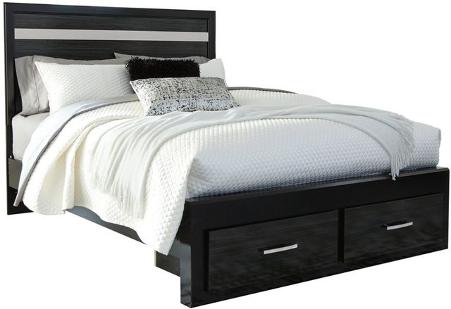 Signature Design by Ashley® Starberry 5-Piece Black Queen Storage Panel Bed Set-1