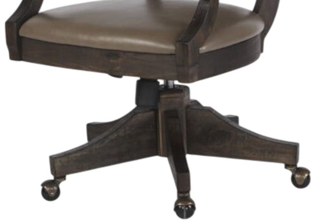 Magnussen Home® Sutton Place Weathered Charcoal Gray Upholstered Swivel Chair-3