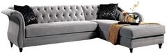 Furniture of America® Rotterdam 2-Piece Warm Gray Right-Arm Facing Sofa Sectional and Chaise