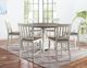 Steve Silver Co. Joanna 7-Piece Dark Oak/Ivory Counter Table Set-1