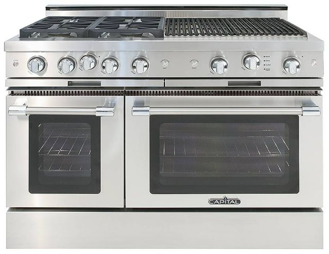 Capital Cooking™ Grand Chef 48" Stainless Steel Sealed Burner Pro Style Gas Range with 24" Grill-0