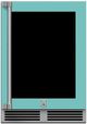 Hestan® 5.2 Cu. Ft. Turquoise Frame Outdoor Undercounter Refrigerator-0