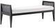 Currey & Company Teagan Caviar Black and White Muslin Bench-0