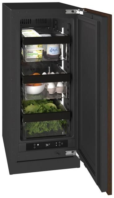 U-Line® Seamless Collection  15" 2.8 Cu. Ft. Panel Ready Refrigerator with Solid Door-4